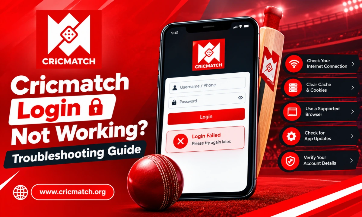Read more about the article Having Trouble With Cricmatch Login? Easy Ways to Fix Common Access Problems